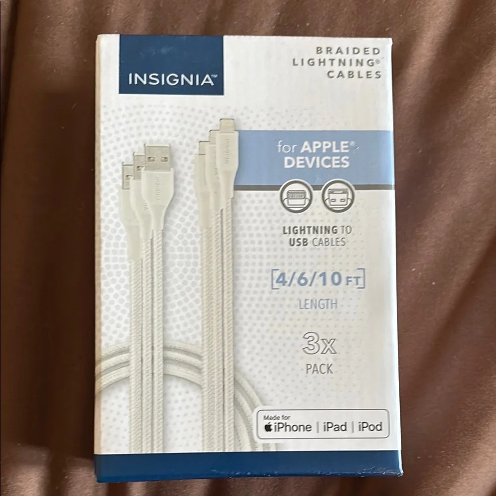 Insignia Braided Lightning Cables for Apple Devices